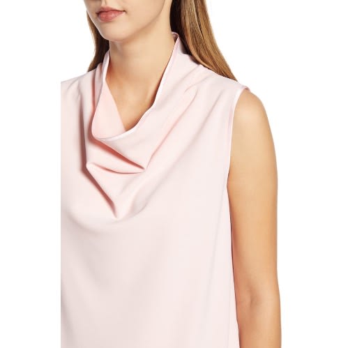 Cowl Neck Shift Dress For Women -Pink