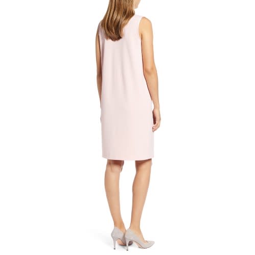 Cowl Neck Shift Dress For Women -Pink