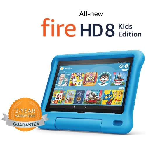 Fire Kids Edition 8 10th Generation (2020) 32GB Storage - 2GB RAM - Blue Pouch