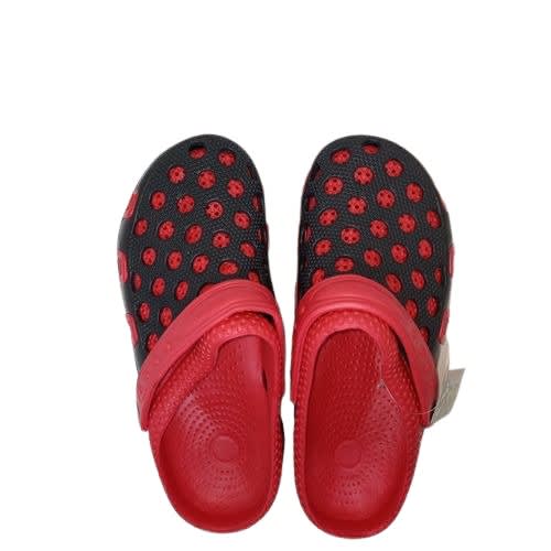 Croslite Clog Sandals - Black And Red