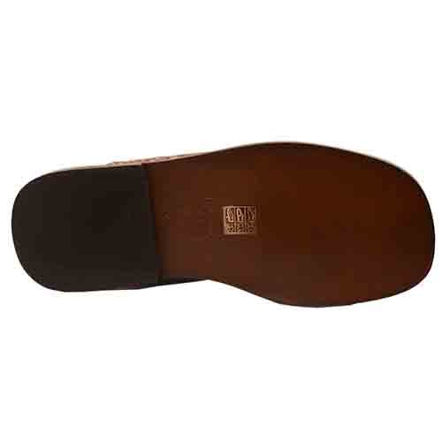 Toehold  Skin Slippers - Dark Brown