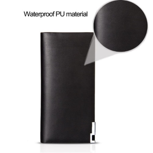 Slim Bifold Long Wallet -Black
