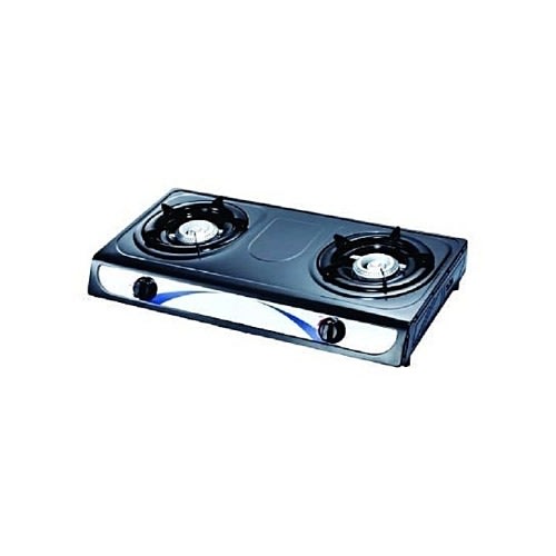 Gas Cooker With 2 Burners- Black