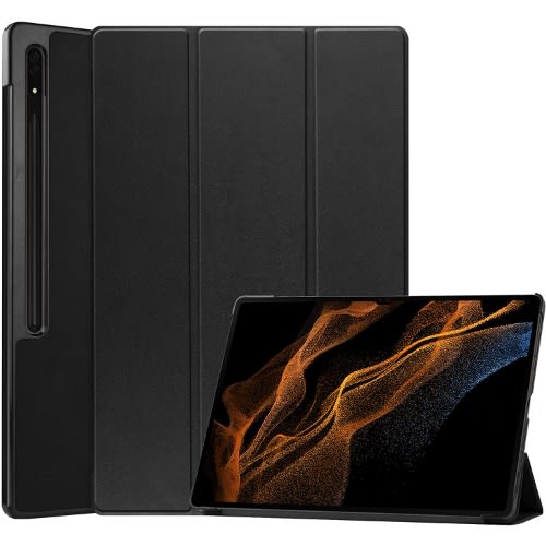 Soft Tpu Smart Leather Flip Standy Cover With Auto Wake/sleep Feature For Tab S8 Ultra