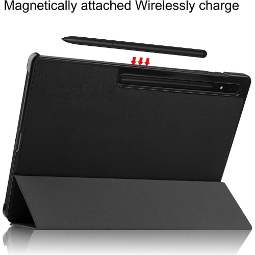 Soft Tpu Smart Leather Flip Standy Cover With Auto Wake/sleep Feature For Tab S8 Ultra