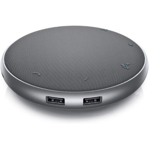 Mobile Speakerphone With Usb-c Multiport Adapter For Meetings