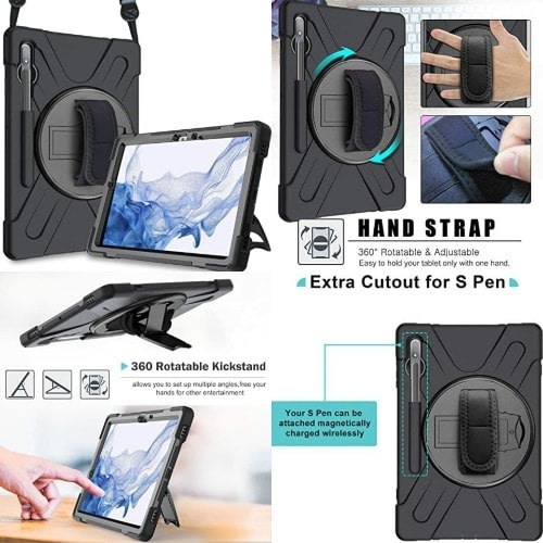 Full Body Shockproof Amored Defender Case For Samsung Tab S8 Ultra 2022