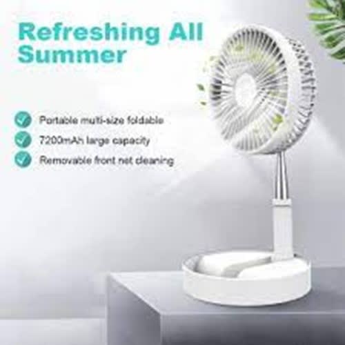 Adjustable, Rechargeable Folding Fan