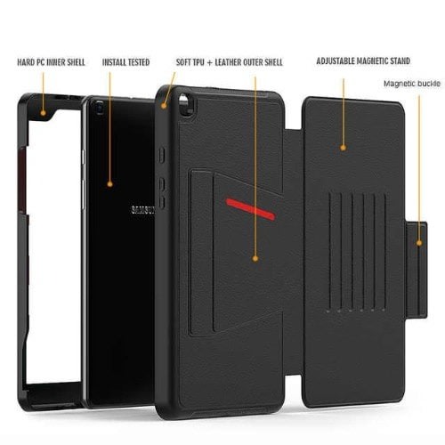 Rugged Full Body Leather Shockproof Magnetic Stand Case For Samsung Tab A 10.1 2019 T515