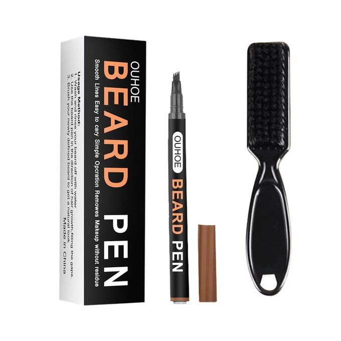 Beard Filler For Men Waterproof Beard Pen Creates Moustache Brown