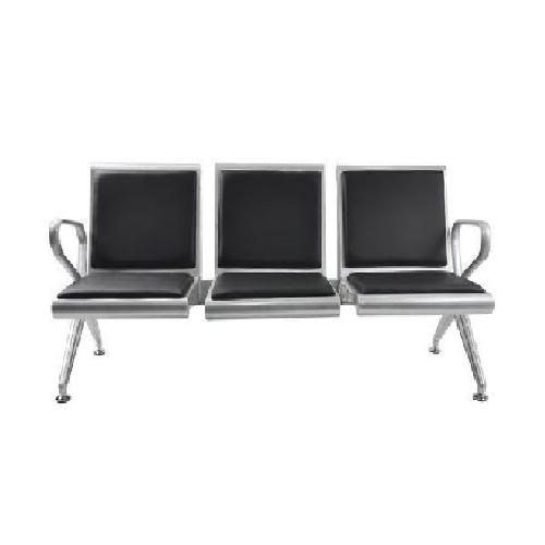 Leather Reception/Airport Waiting Chair - 3 Seater