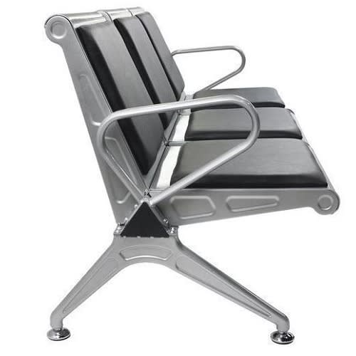 Leather Reception/Airport Waiting Chair - 3 Seater