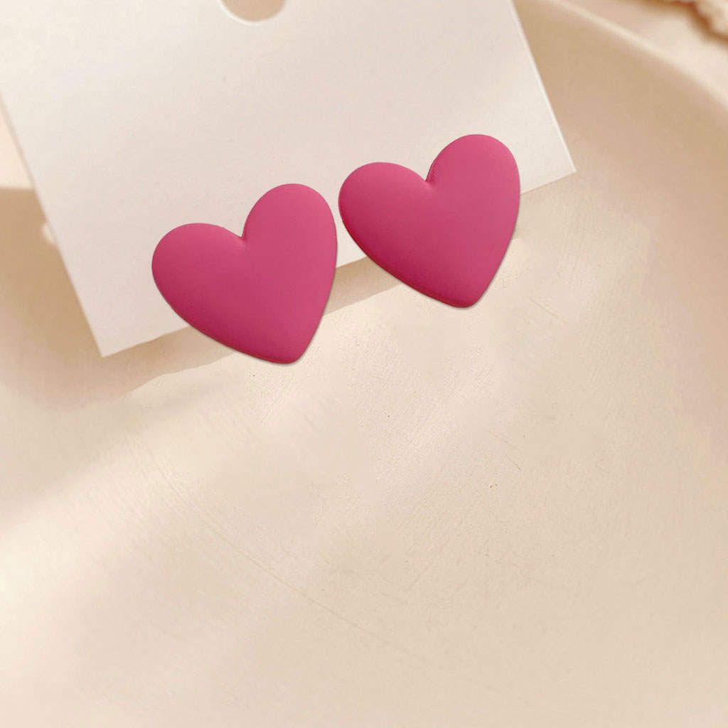 Acrylic Heart Earrings  Jewelry Love Heart For Rose Red
