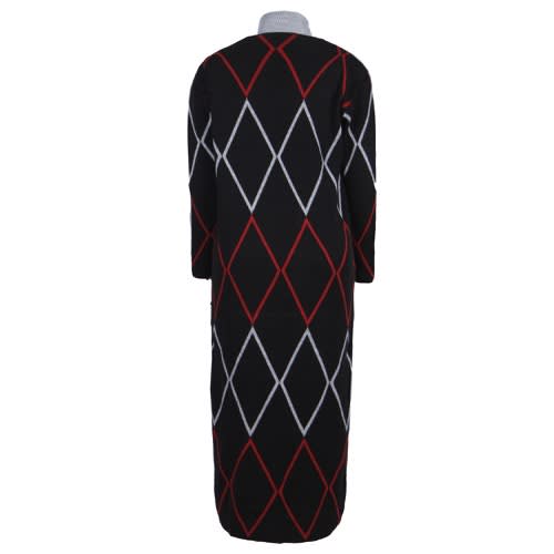 Dress With Jacket - Grey & Black Geometric Pattern