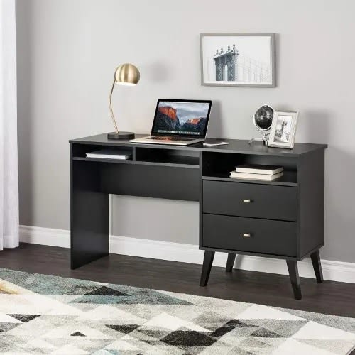 Office Desk With Side Storage And 2 Drawers - 55