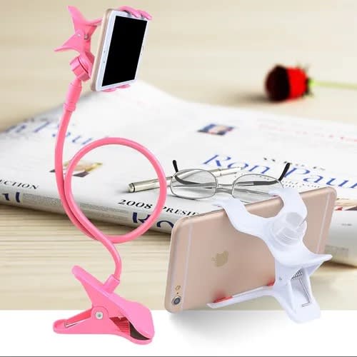 Goose Neck Flexible Mobile Phone Holder Stand - Pink