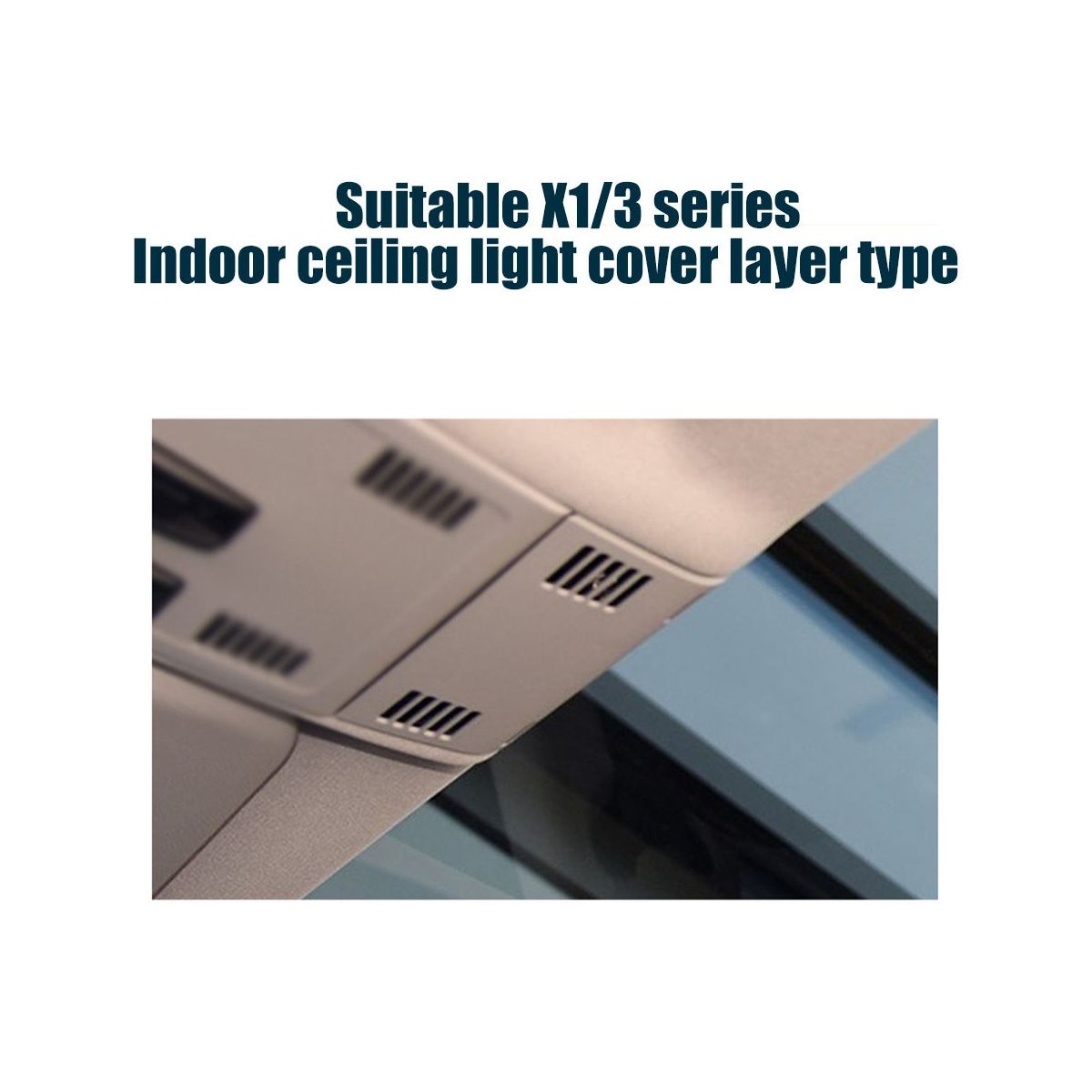 Grey Car Interior Roof Reading Lamp Frame Trim Accessory