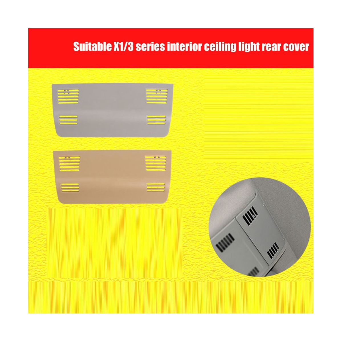 Grey Car Interior Roof Reading Lamp Frame Trim Accessory