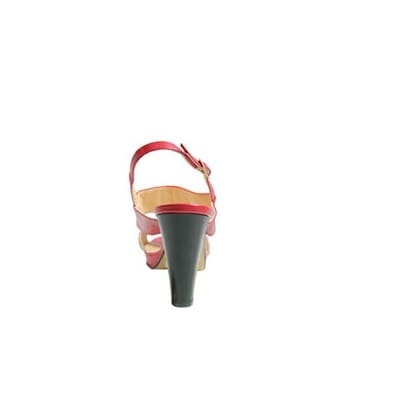 Bello Scarpa Red Sandals With Gold Accessory