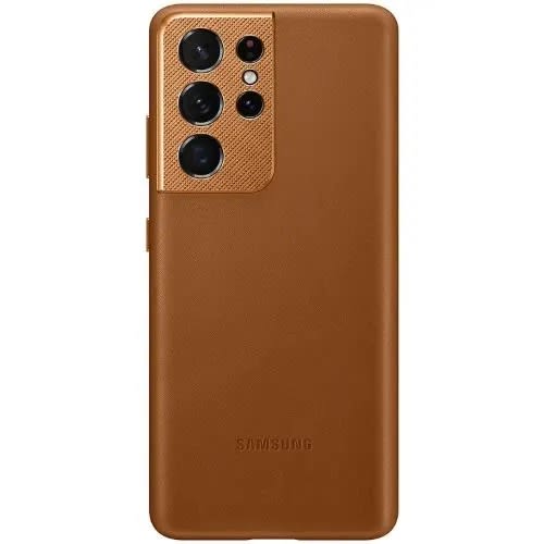 Leather Back Cover For Samsung Galaxy S21 Ultra