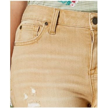 Distressed Skinny Jeans- Mustard