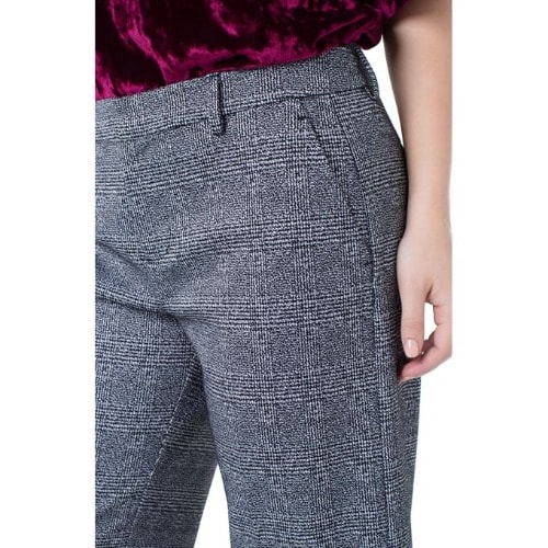 Kelsey Glen Plaid Stovepipe Knit Trousers