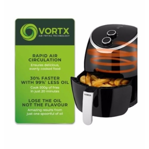 Vortx 4l Manual Air Fryer - 1400watts