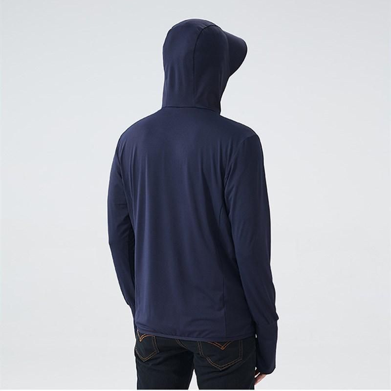 Summer Sunscreen Clothes Men Women Outdoor Riding Fishing Sports Sun UV Protection Clothing Ice Silk Breathable Hooded Shirt