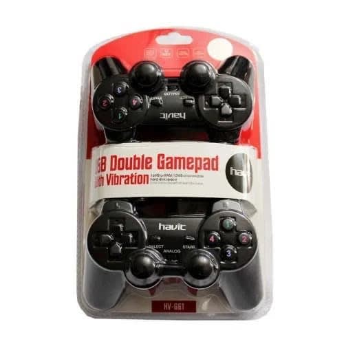 Dual USB With Vibration Game Pad For Pc