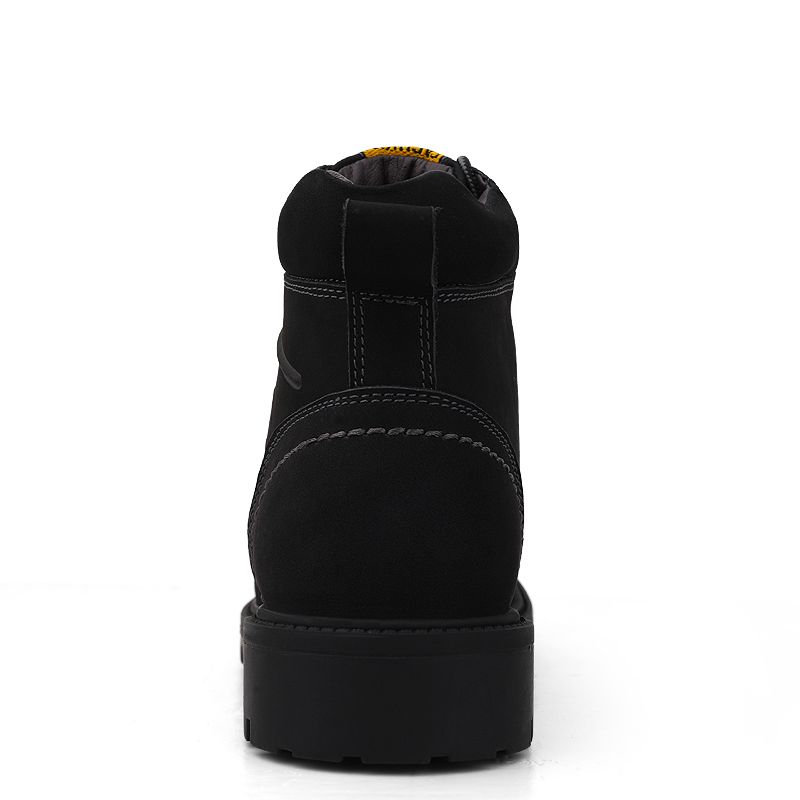 Men's Warm Leather Boots  High-top Leather Shoe - Black