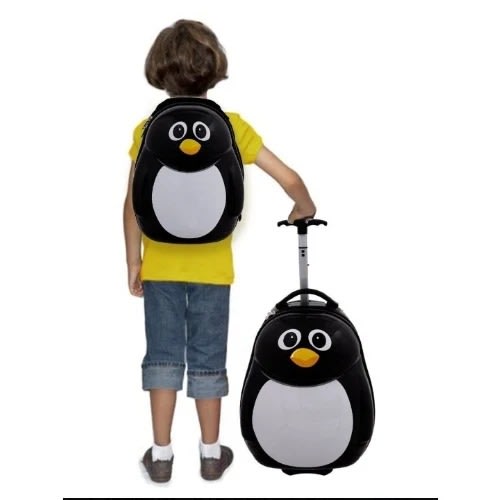 Kid's Penguin Travel Trolley Luggage Suitcase & Backpack - 2 Piece Set - 13