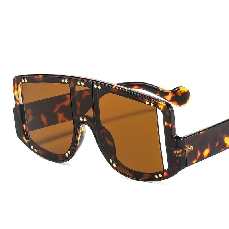 Oversized One Lens Rivet Punk Sunglasses Men Women