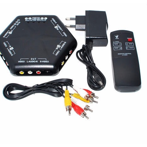 AV Switch - 4 Ways With Remote