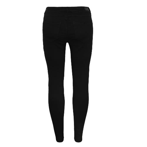 High Waist Stretchy Pencil Jeans- Black