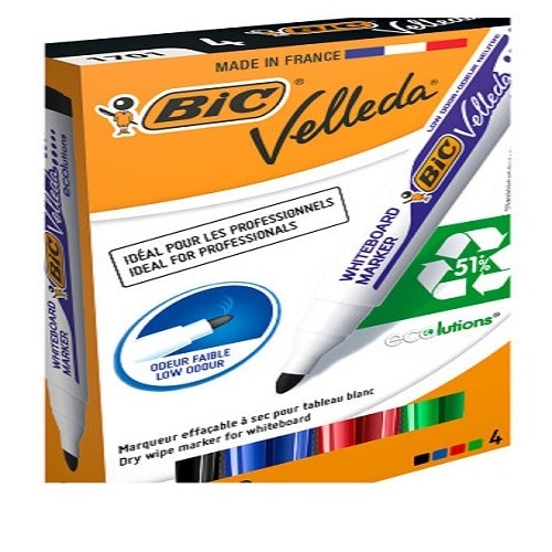 Veleda 1701 Dry Wipe Marker X 4 Colors