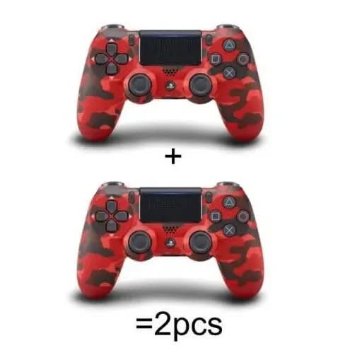 Ps4 Gamepad Controller With Touchpad Lightbar - Red Camo - 2pcs