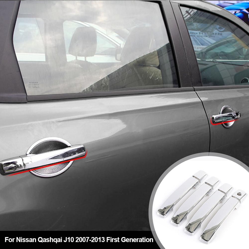 8Pcs/Set Car Door Handle Cover Trims Chrome Door Handle Cover Styling For Nissan Qashqai J10 2007-2013 First Generation