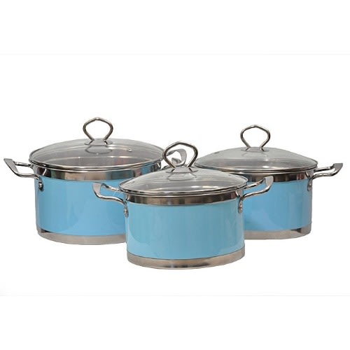 Coloured  Stainless Steel Cookware Set-6pcs
