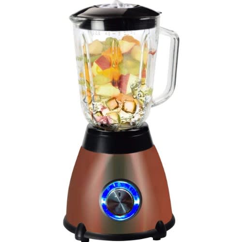 Glass Table Top Blender With Grinder - 500W - 1.5 Litre Copper