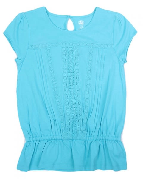 Turquios Peplum Top - Blue