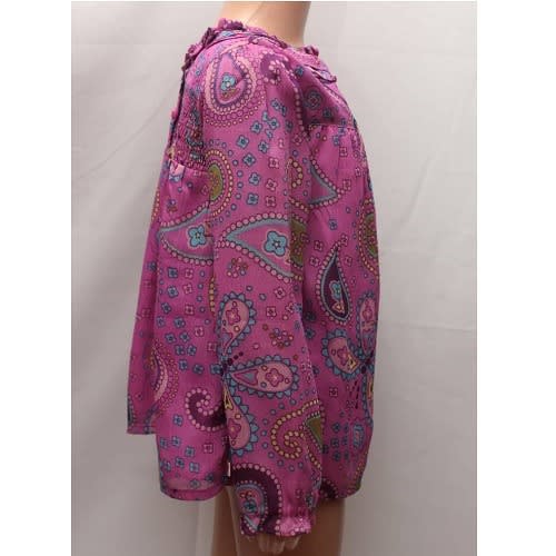 Girls Paisley Blouse - 5-6yrs - Purple