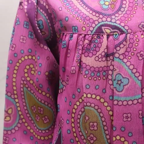 Girls Paisley Blouse - 5-6yrs - Purple