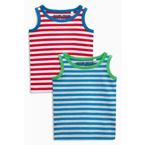 2 Pack Stripe Vests - Multicolour