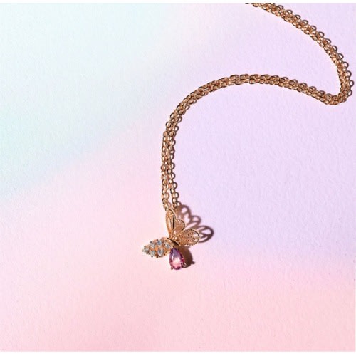 Fashion Butterfly  Pendant Necklace- Multicolour