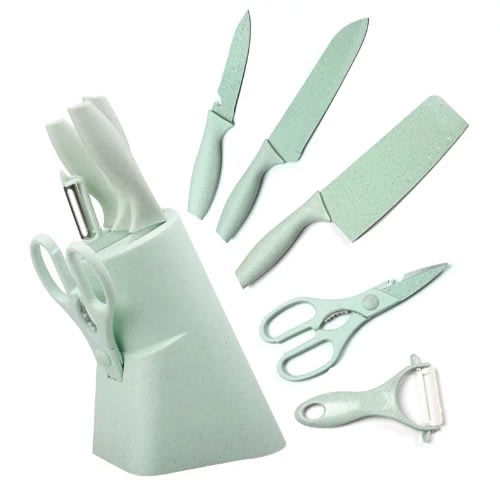 Kitchen Knife Set With Cutting Board And Knife Holder