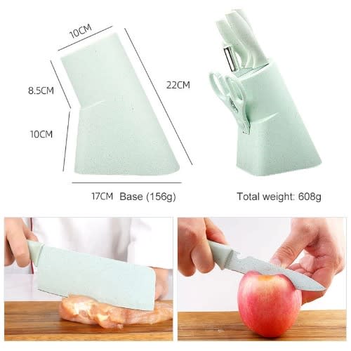 Kitchen Knife Set With Cutting Board And Knife Holder