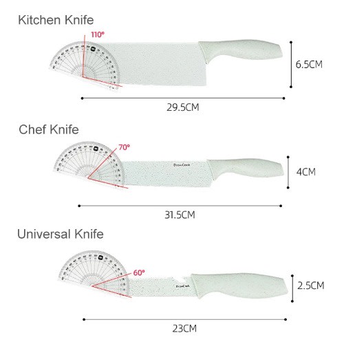 Kitchen Knife Set With Cutting Board And Knife Holder