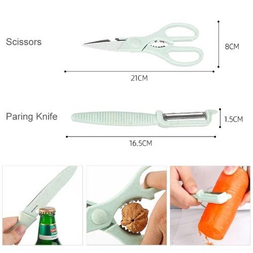 Kitchen Knife Set With Cutting Board And Knife Holder