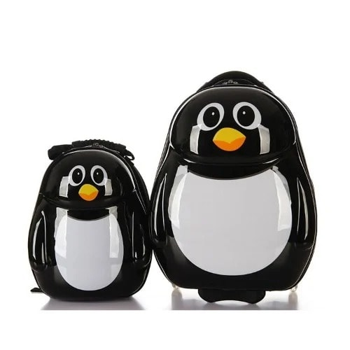 Penguin 2 Kids Trolley School Bag Set