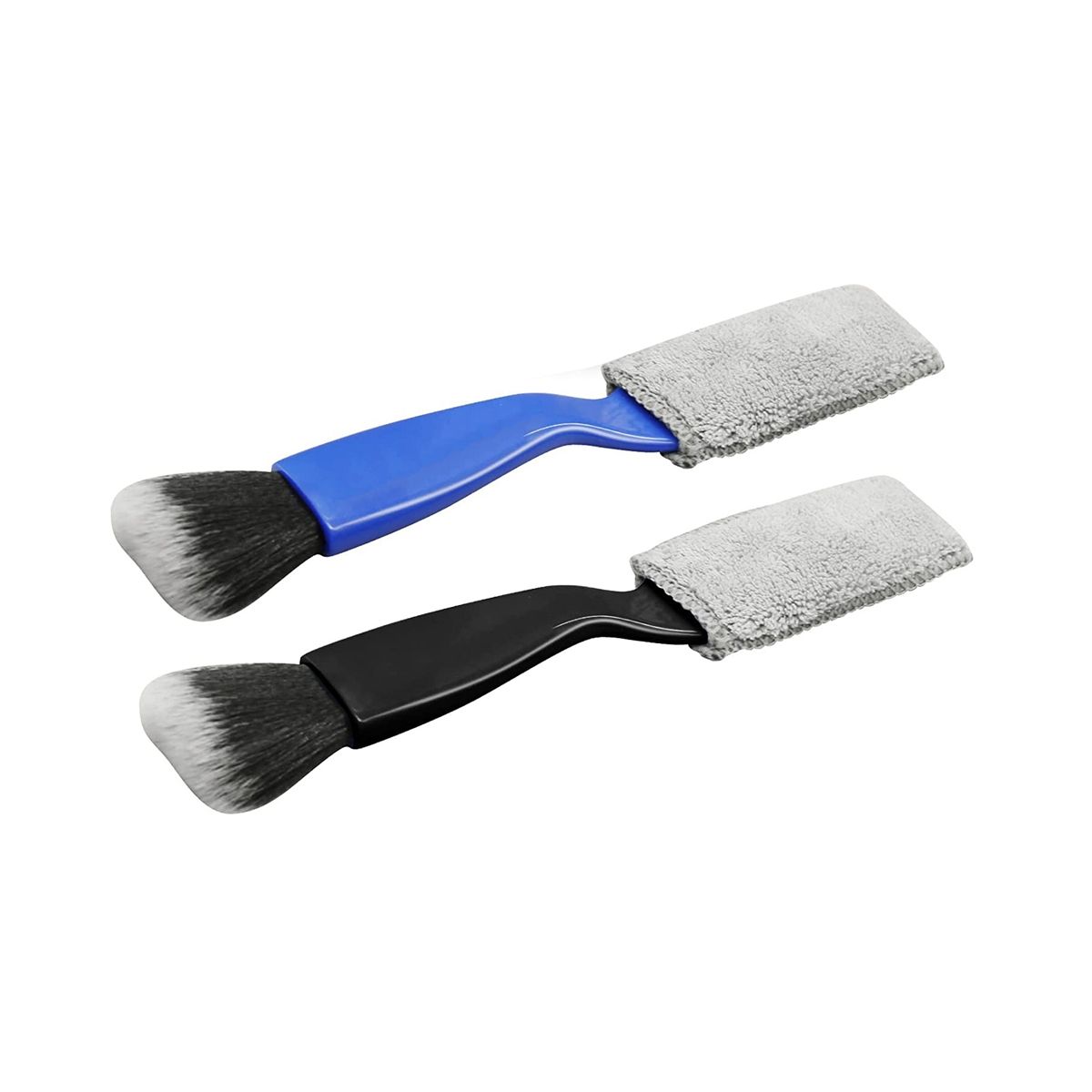 2Pack Double Head Brush for Car Clean2 in 1 Car Interior DusterCar Air Dashboard Screen Clean Brush BlackBlue